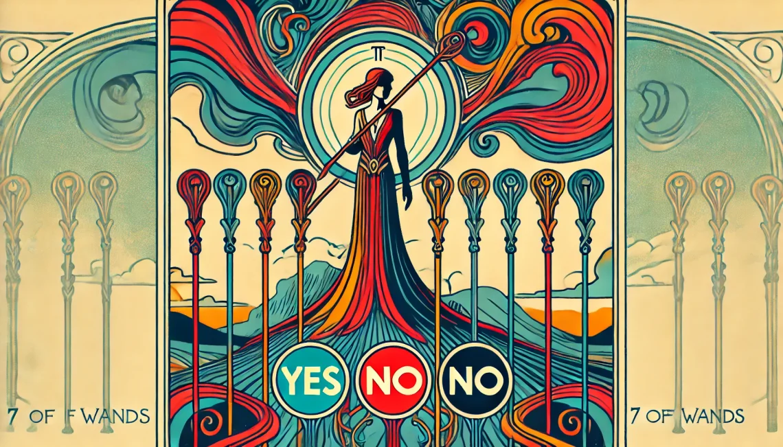 Interpreting the 7 of Wands in Yes or No Readings